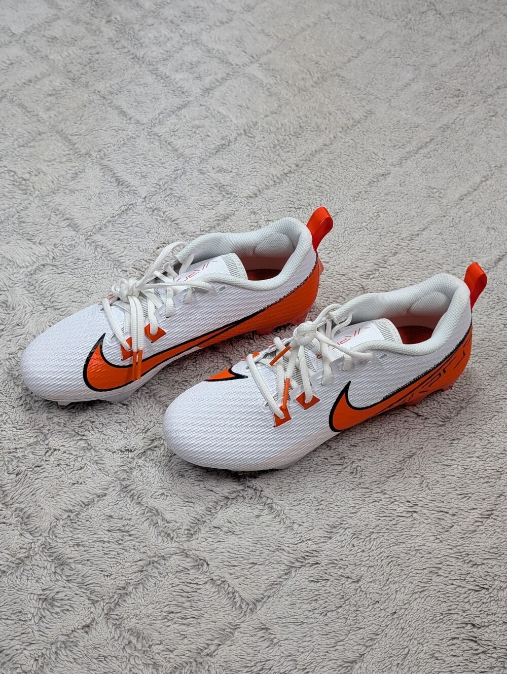 Nike Vapor Edge Speed 360 2 White Orange Football Cleats Mens 9 FQ4045-100 NEW - Picture 3 of 6